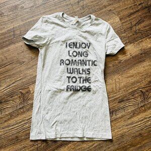 I Enjoy Long Romantic Walks To The Fridge Trendy Hip Shirt Medium